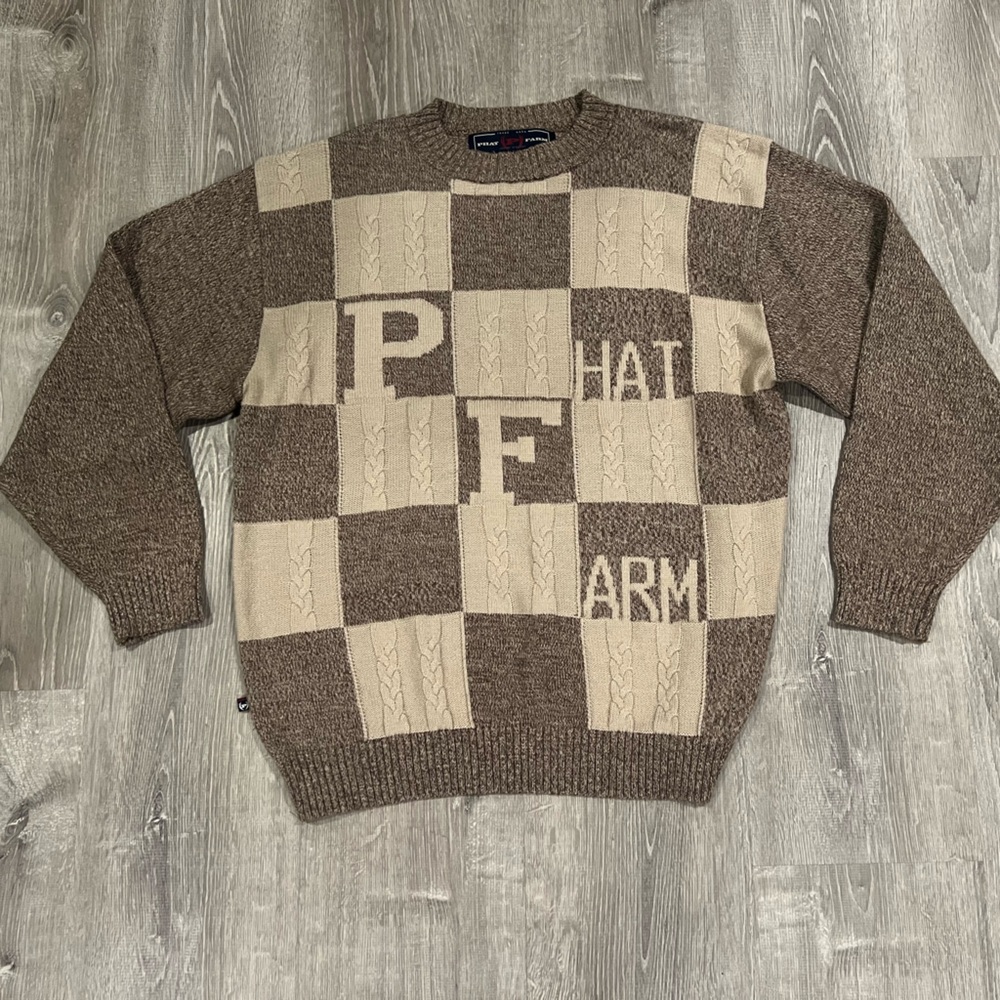 Phat Farm block letter Y2K sweater size XXL
